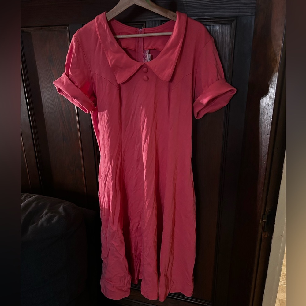 Pinup Couture coral pink Madison dress 2x
